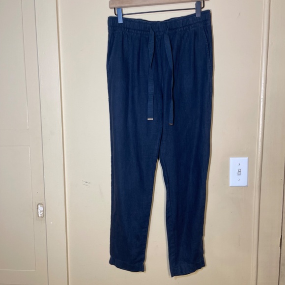Linen Venroy  Blue pants - Picture 1 of 11